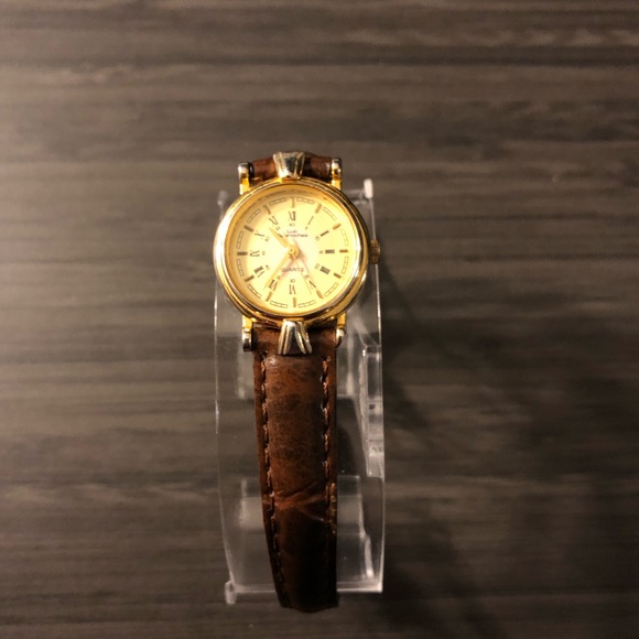 Luc Desroches Accessories - Vintage Watch Luc Desroches Quartz Watch on a Brown Leather Strap